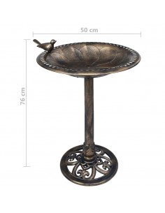 Vaschetta Bagnetto per Uccelli da Giardino Bronzo in Plastica