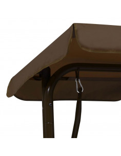 Dondolo a Panchina per Bambini Marrone 115x75x110 cm in Tessuto