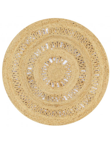 Tappeto Lavorato a Mano in Juta Intrecciata 90 cm