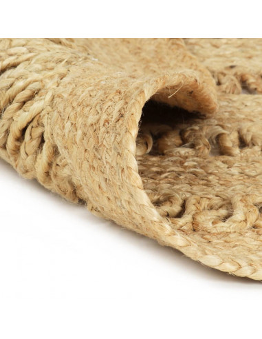 Tappeto Lavorato a Mano in Juta Intrecciata 90 cm