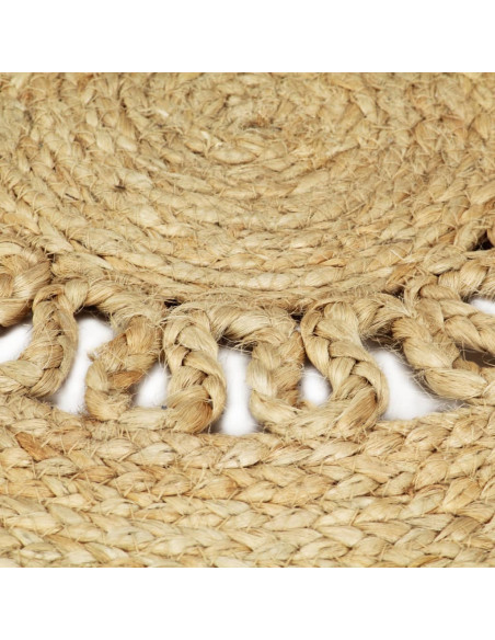 Tappeto Lavorato a Mano in Juta Intrecciata 90 cm