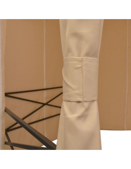 Gazebo Padiglione da Giardino con Tende Esagonale 360x265 cm