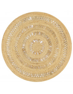 Tappeto Lavorato a Mano in Juta Intrecciata 120 cm