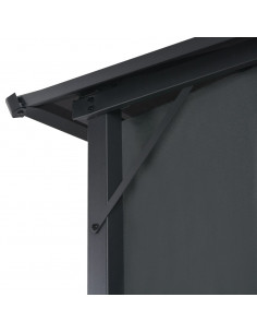 Gazebo con Tende in Alluminio 3x3 m Nero