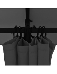 Gazebo Padiglione da Giardino con Tende Esagonale 360x265 cm