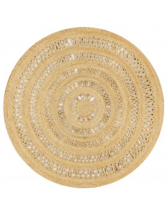 Tappeto Lavorato a Mano in Juta Intrecciata 150 cm