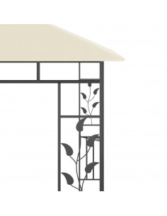 Gazebo con Zanzariera 3x3x2,73 m Crema 180 g/m²