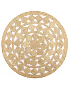 Tappeto Lavorato a Mano in Juta Intrecciata 90 cm