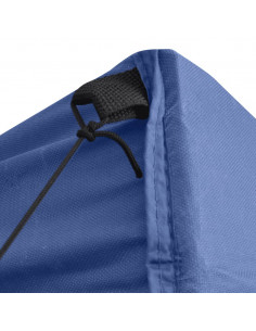 Gazebo Pieghevole Professionale 4 Pareti 2x2m Acciaio Blu