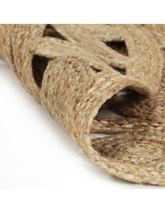 Tappeto Lavorato a Mano in Juta Intrecciata 120 cm 2