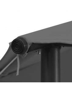 Gazebo da Giardino 4x4x3 m Antracite 180 g/m²