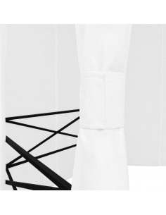 Gazebo da Giardino con Tende 360x312x265 cm Bianco 180 g/m²