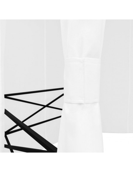 Gazebo da Giardino con Tende 360x312x265 cm Bianco 180 g/m²
