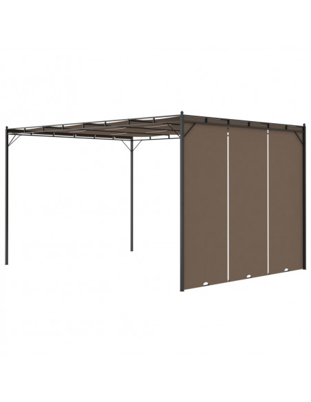 Gazebo da Giardino con Tenda Laterale 4x3x2,25 m Talpa