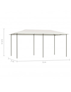 Gazebo 3x6x2,6 m Crema 160 g/m²