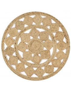 Tappeto Lavorato a Mano in Juta Intrecciata 150 cm