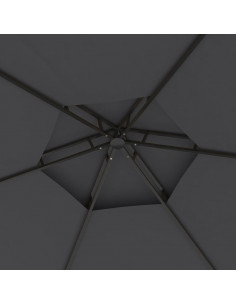 Gazebo con Pareti Laterali 3,1x2,7 m Antracite