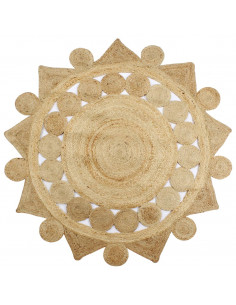 Tappeto Lavorato a Mano in Juta Intrecciata 240 cm