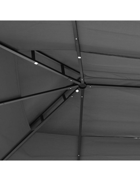 Gazebo con Pareti Laterali Antracite 400x300x270 cm Acciaio