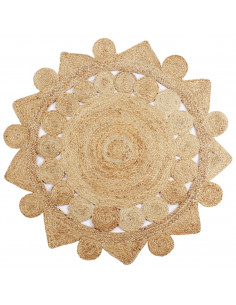 Tappeto Lavorato a Mano in Juta Intrecciata 150 cm