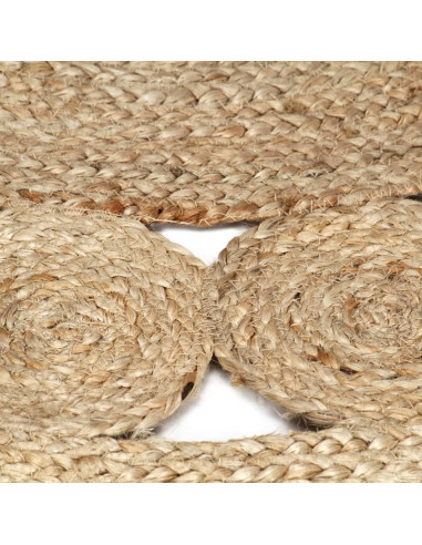 Tappeto Lavorato a Mano in Juta Intrecciata 150 cm