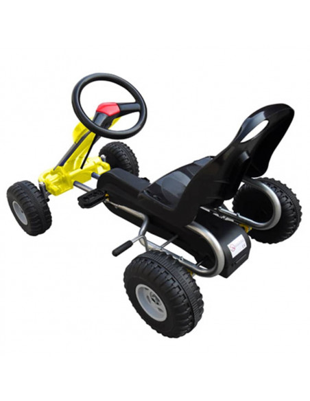 Go Kart Cavalcabile a Pedali Giallo