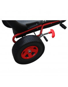 Go-kart a pedali per bambini, sedile regolabile, rosso