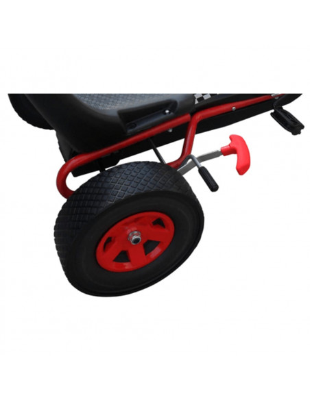 Go-kart a pedali per bambini, sedile regolabile, rosso