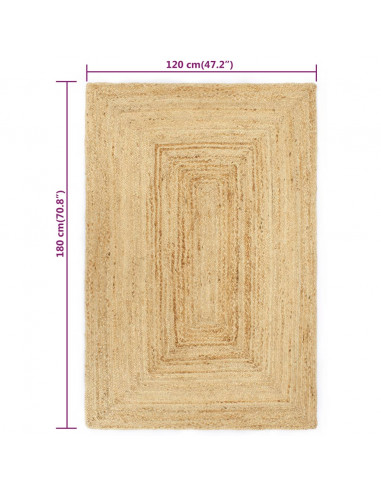 Tappeto Artigianale in Juta Naturale 120x180 cm