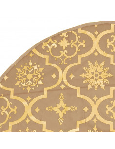 Gonna Albero Natale Raffinata con Calza Giallo Tessuto 150 cm