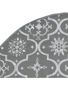 Gonna Albero Natale Raffinata con Calza Grigia in Tessuto 150cm