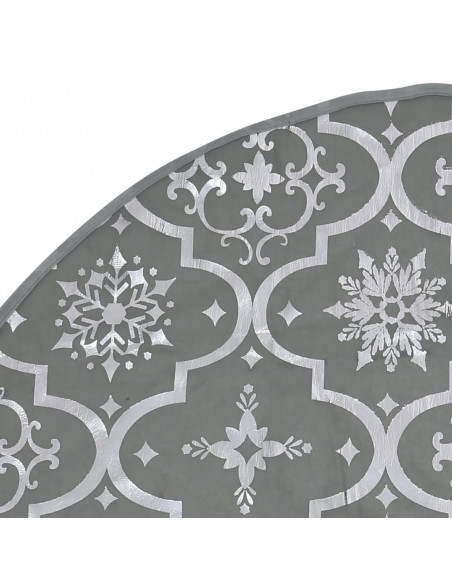 Gonna Albero Natale Raffinata con Calza Grigia in Tessuto 150cm