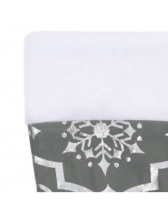 Gonna Albero Natale Raffinata con Calza Grigia Tessuto 122 cm