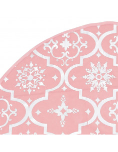 Gonna Albero Natale Raffinata con Calza Rosa Tessuto 122 cm