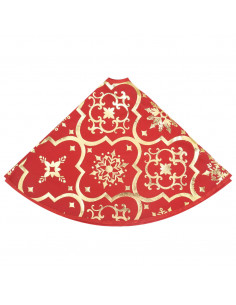 Gonna Albero Natale Raffinata con Calza Rossa Tessuto 122 cm