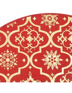 Gonna Albero Natale Raffinata con Calza Rosso Tessuto 150 cm