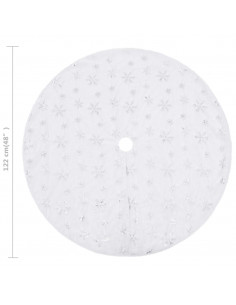 Gonna per Albero di Natale Bianca 122 cm in Pelliccia Sintetica