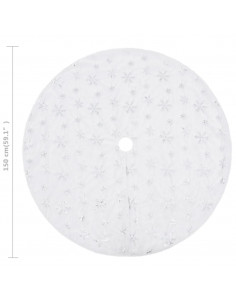 Gonna per Albero di Natale Bianca 150 cm in Pelliccia Sintetica