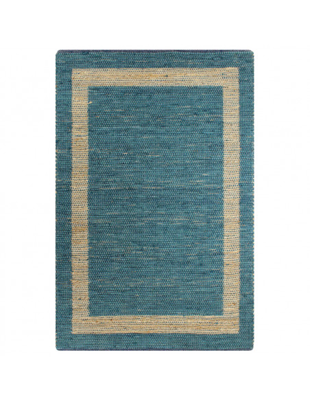 Tappeto Artigianale in Juta Blu 120x180 cm
