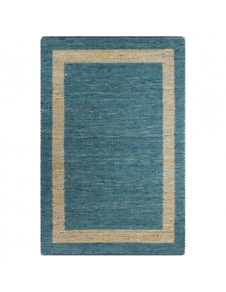 Tappeto Artigianale in Juta Blu 160x230 cm