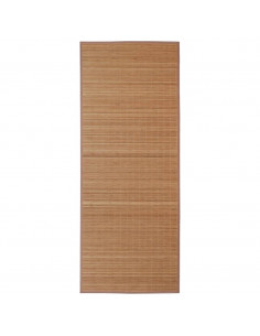Tappeto Rettangolare in Bambù Marrone 80 x 300 cm