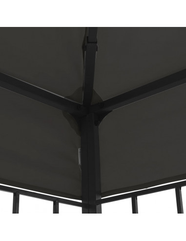 Gazebo con Stringa di Luci LED 3x3 m Antracite