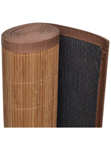 Tappeto Rettangolare in Bambù Marrone 80 x 300 cm