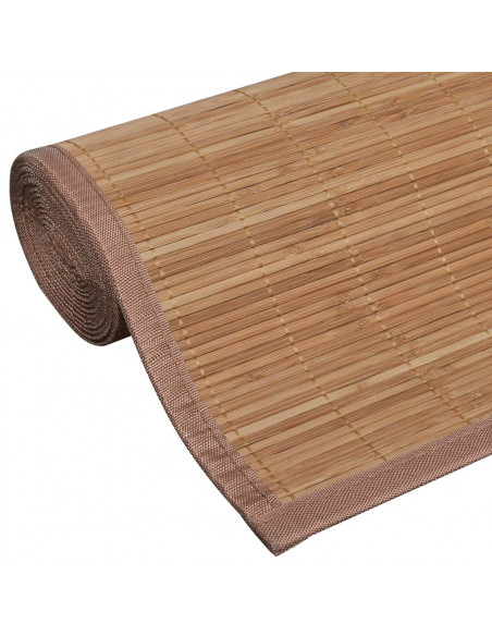 Tappeto Rettangolare in Bambù Marrone 80 x 300 cm