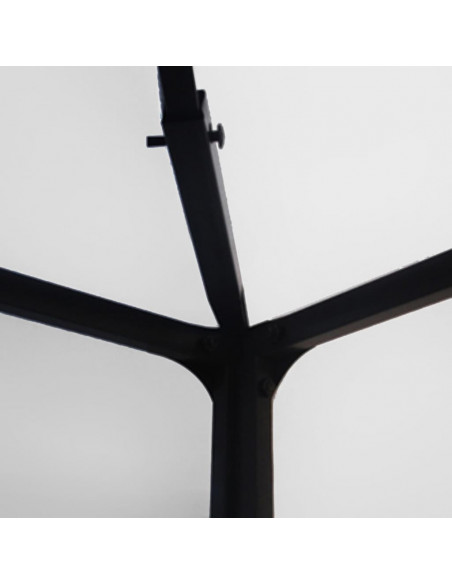 Gazebo con Stringa di Luci LED Bianco 3x4 m