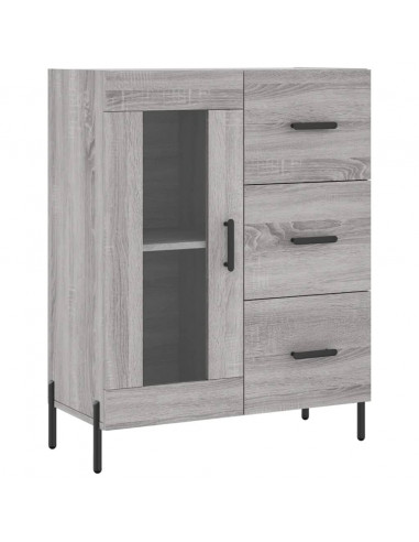 Credenza Grigio Sonoma 69,5x34x180 cm in Legno Multistrato