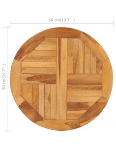 Vassoio Girevole da Tavola in Legno Massello di Teak