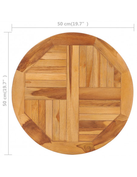 Vassoio Girevole da Tavola in Legno Massello di Teak