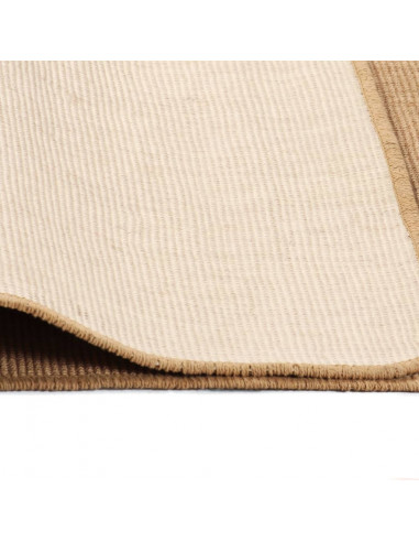 Tappeto di Iuta con Base in Lattice 120x180 cm Naturale