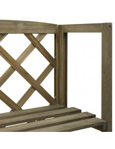 Graticcio con Ripiani Grigio 55x30x140cm in Massello di Abete